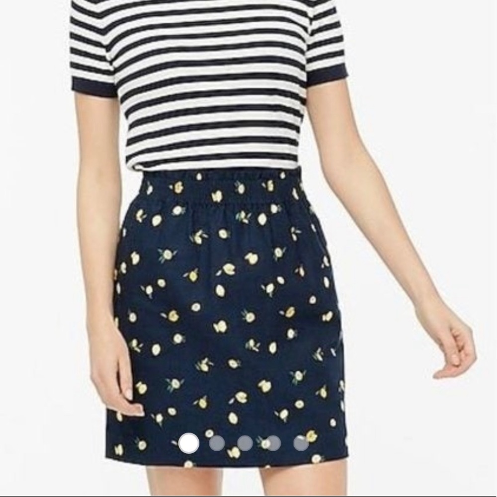 J CREW Factory NWT sz 6 lemons skirt (navy)